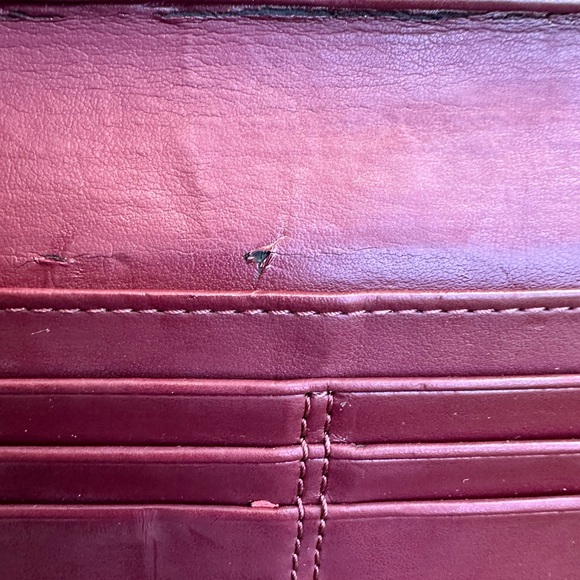 Coach Red Turn-lock Leather Wallet - Picture 11 of 11